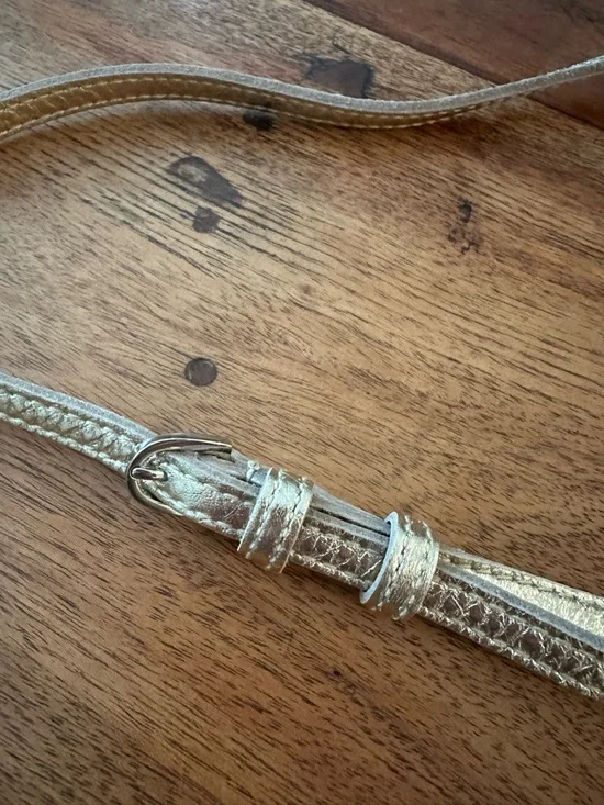 ☀️ New! MADEWELL Mini Crossbody Bag in Soft Grain Gold Metallic - Picture 5 of 12